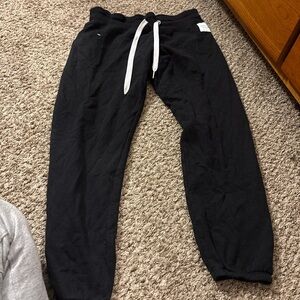 Calvin Klein Kids Black Joggers with White Drawstring